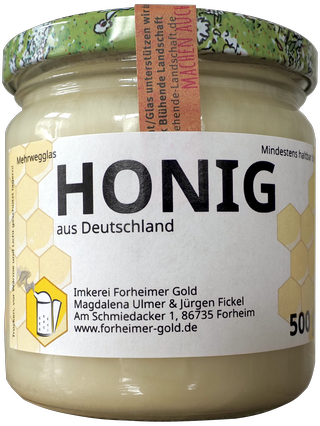 Blossom honey in jar